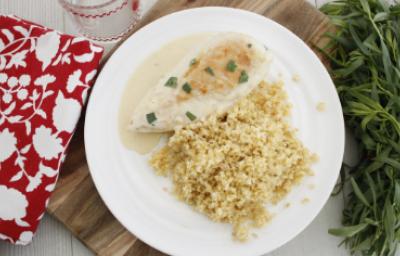 Receta de arroz y pollo con estragón