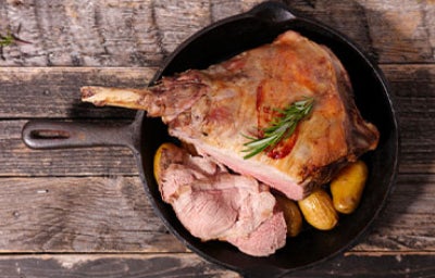 Comida típica de la Patagonia, cordero