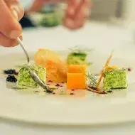 Plato de cocina molecular 