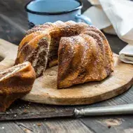 Rebanada y torta marmolada 