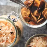 Recipientes con chucrut