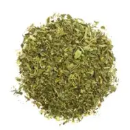 Pequeño montón de tomillo en polvo.