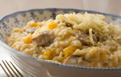 Risotto de calabaza y hongos Risotto de calabaza y hongos