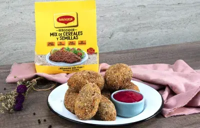 Croquetas express de pollo con alioli de remolacha Croquetas express de pollo con alioli de remolacha