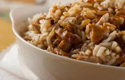 Guiso jugoso de pollo al pimenton con arroz Guiso jugoso de pollo al pimenton con arroz