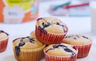 Muffins con arándanos sin lactosa