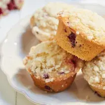 Muffins con streusel de Frambuesas