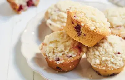 Muffins con streusel de Frambuesas