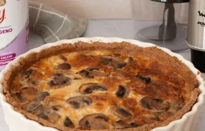 Quiche de cebolla y hongos Quiche de cebolla y hongos