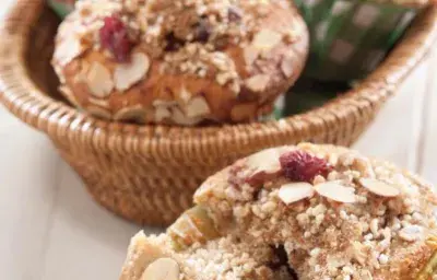 Muffins de manzana y arándanos Muffins de manzana y arándanos
