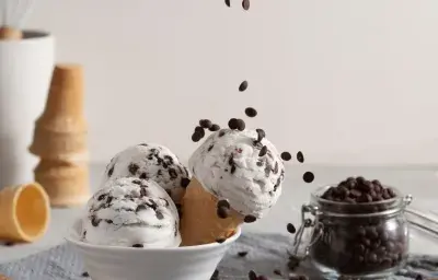Helado granizado con chocolate