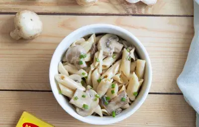 Penne al champiñon Penne al champiñon