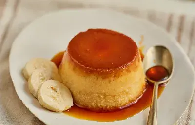 Flan de banana