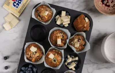 Muffins de arándanos y chocolate Muffins de arándanos y chocolate