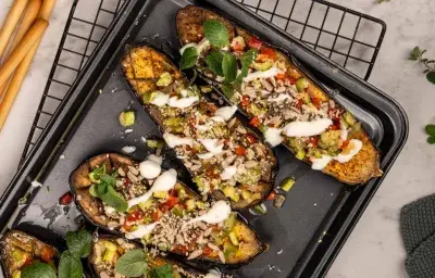 Berenjena rellena Berenjena rellena