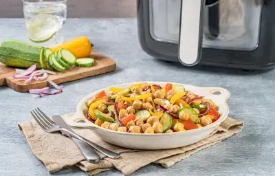 Salteado de verduras con garbanzos Maggi Salteado de verduras con garbanzos Maggi