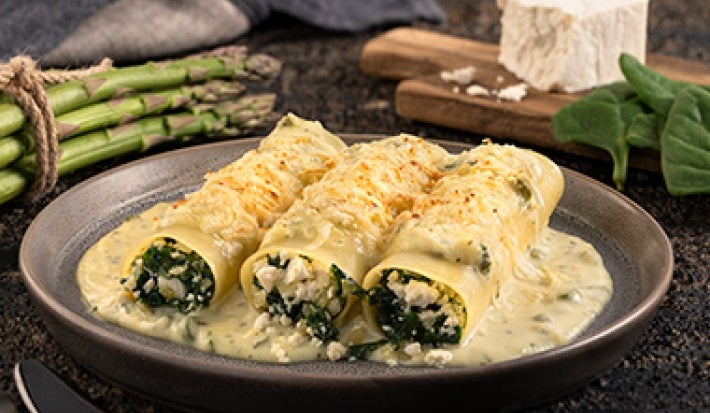 Cena rápida canelones con espinaca Cena rápida canelones con espinaca