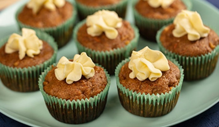 Cupacakes de zanahoria postres balanceados Cupacakes de zanahoria postres balanceados