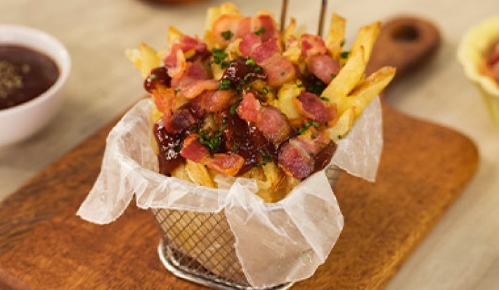 Hacer papas fritas salsa BBQ Hacer papas fritas salsa BBQ