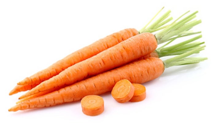 Zanahorias crudas para usar en una receta. Zanahorias crudas para usar en una receta.