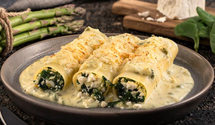 Receta de canelones rellenos de espárragos Receta de canelones rellenos de espárragos