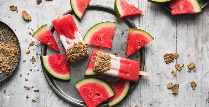 Fitness Watermelon Popsicles