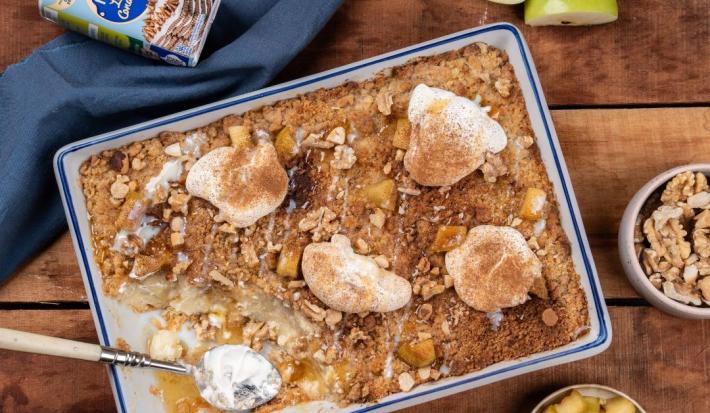 Torta crumble de manzana