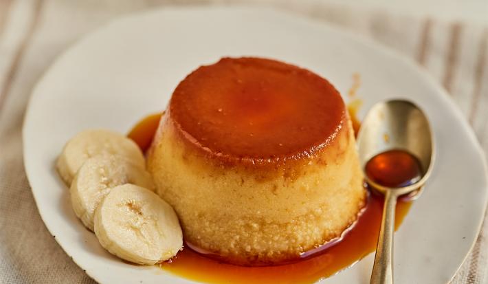 Flan de banana