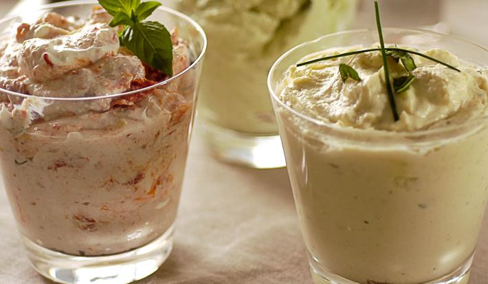 Dips de palta y mediterráneo