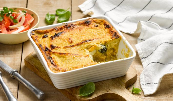 Pastel de coliflor y pollo