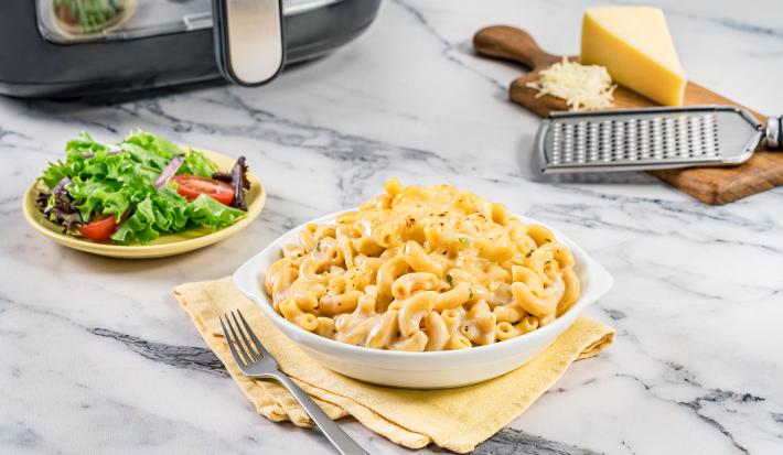 Pasta gratinada en freidora de aire