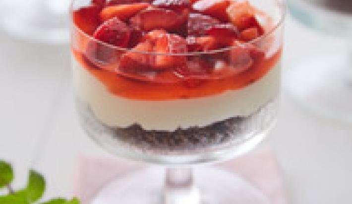 Postre de Leche Condensada y Frutillas