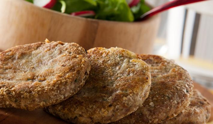 Hamburguesas con pure en copos